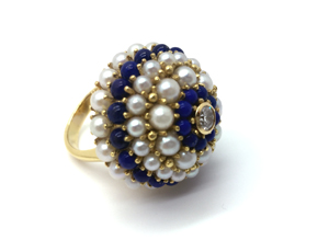 Cocktail-Ring mit Lapislazuli